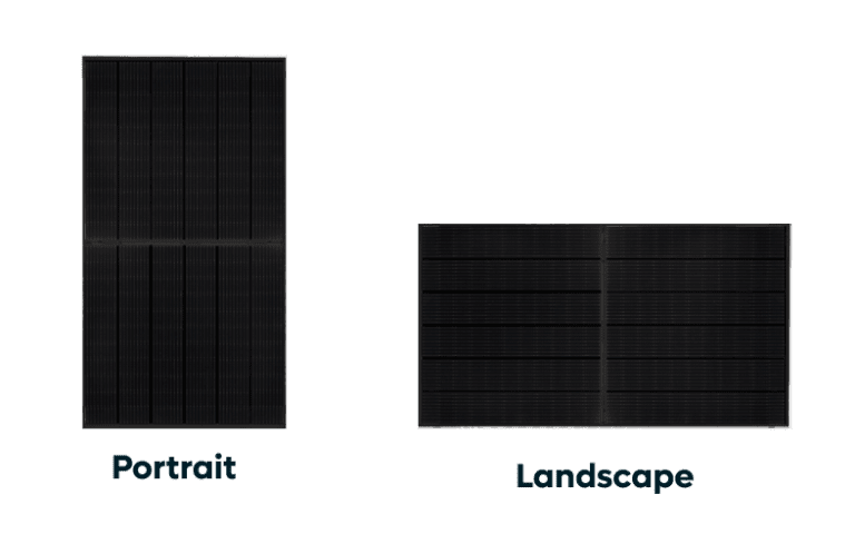 Afbeelding zonnepanelen portrait of landscape
