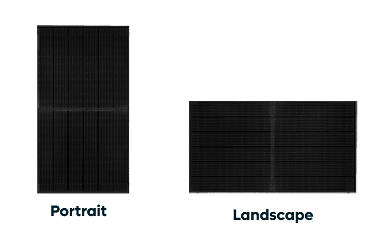Afbeelding zonnepanelen portrait of landscape
